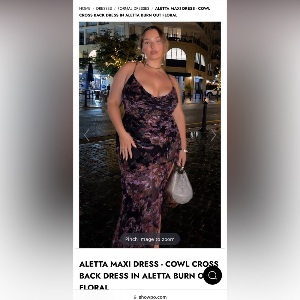 ALETTA MAXI DRESS - COWL CROSS BACK DRESS IN ALETTA BURN OUT FLORAL